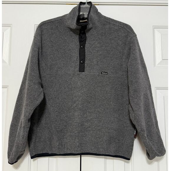 Men's Vintage Woolrich Polartec 1/4 Snap Gray Fleece Pullover, Size L - Picture 1 of 7